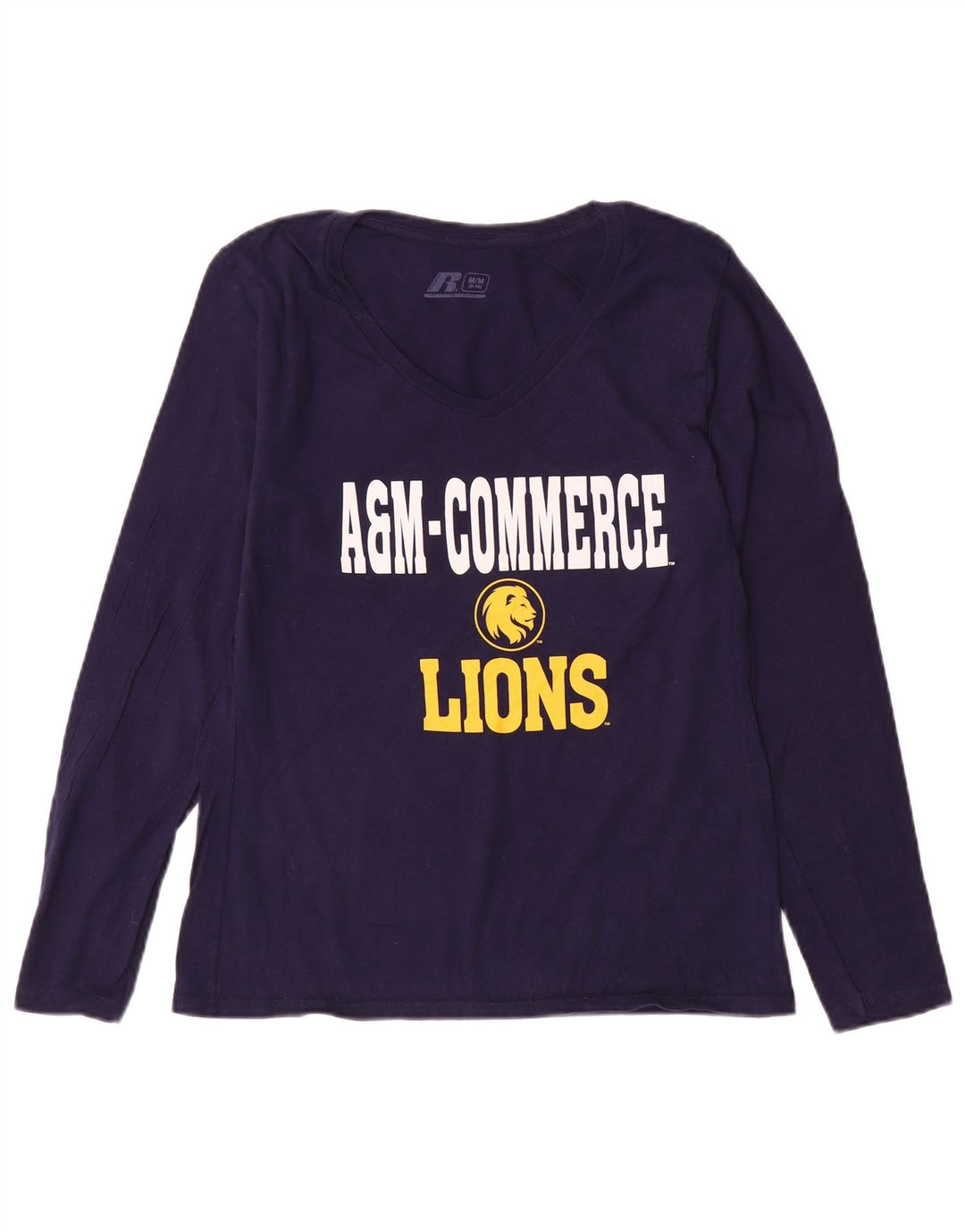 Chłopięcy top Russell Athletic Graphic z długim rękawem, 8-9 lat, średni granatowy