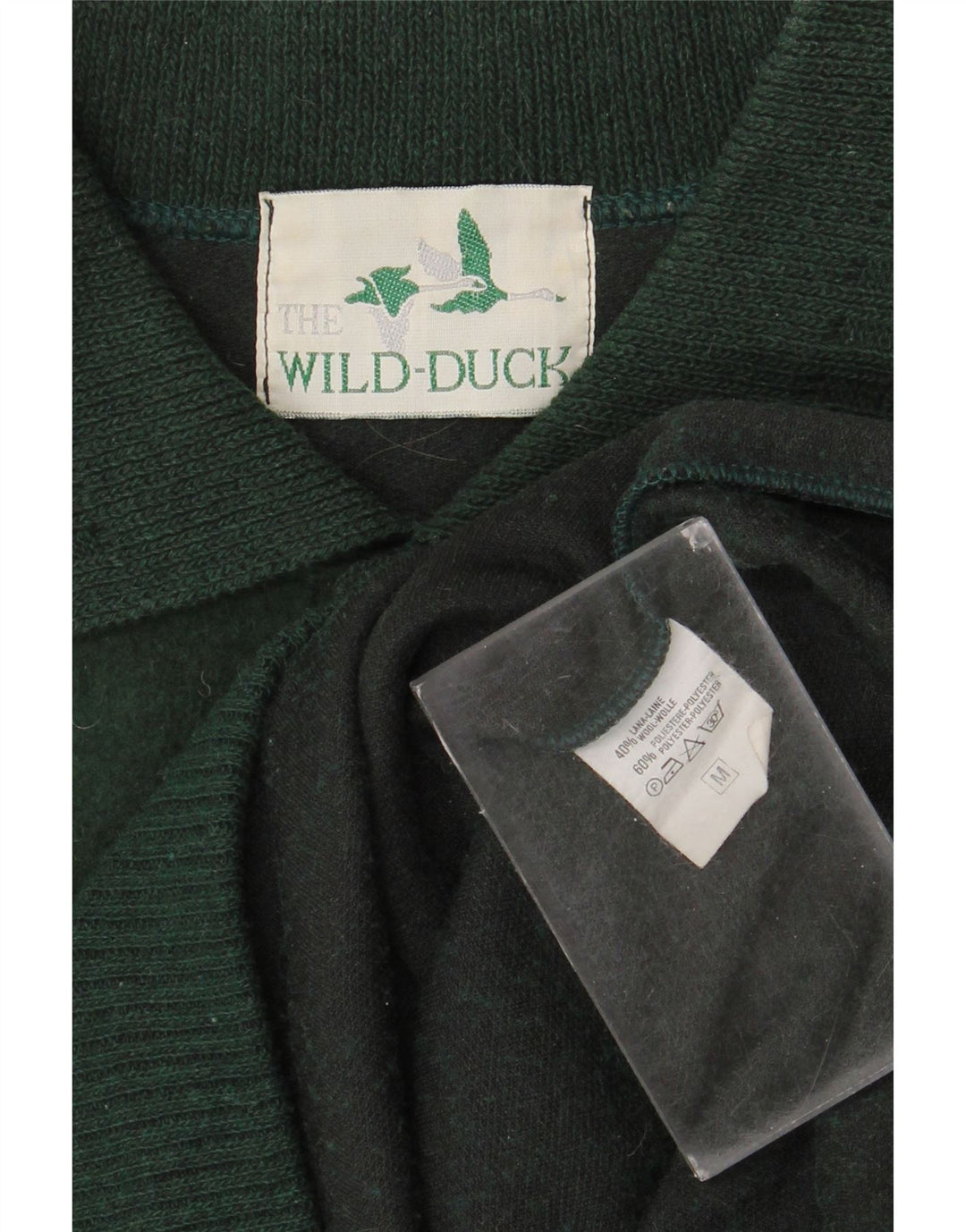 Męski sweter z golfem w stylu vintage, średnio zielona wełna