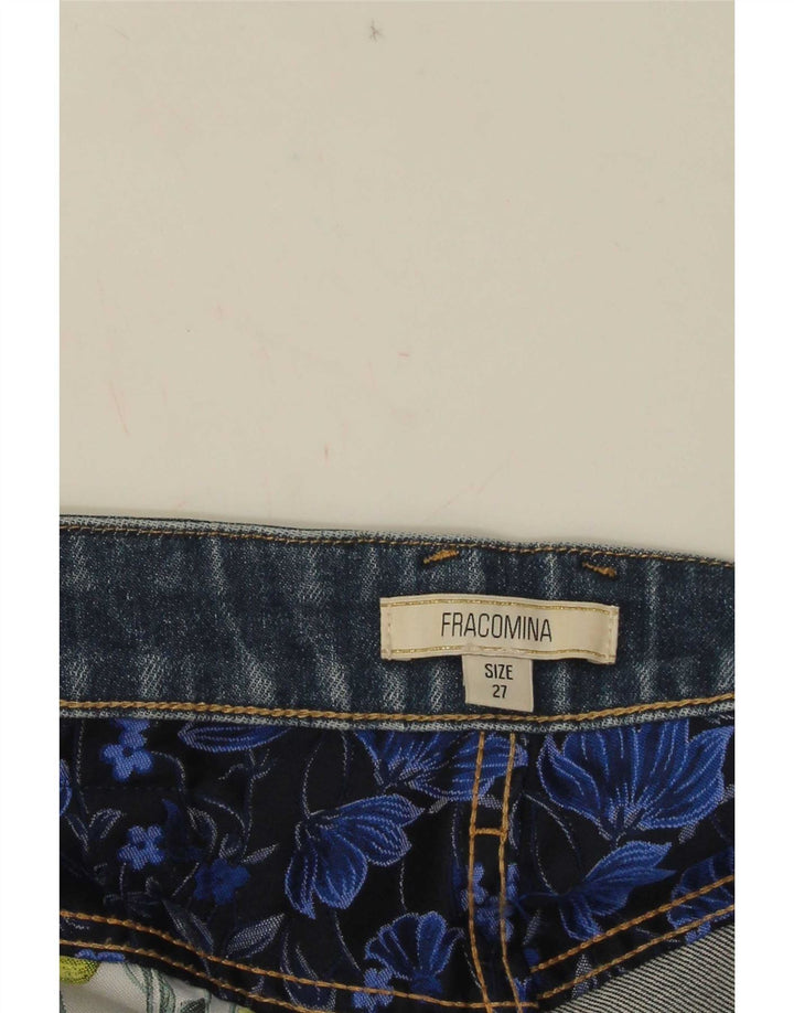 Damskie spodenki jeansowe Fracomina W27 Small Blue Patchwork