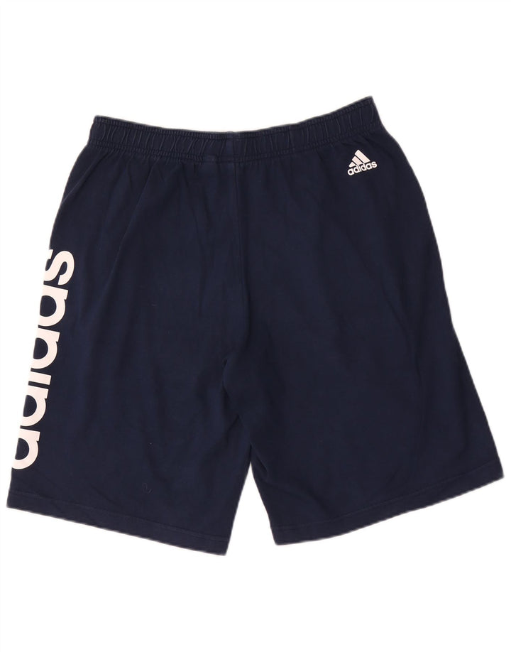 Męskie spodenki sportowe Adidas Graphic, średnie, granatowe, bawełniane