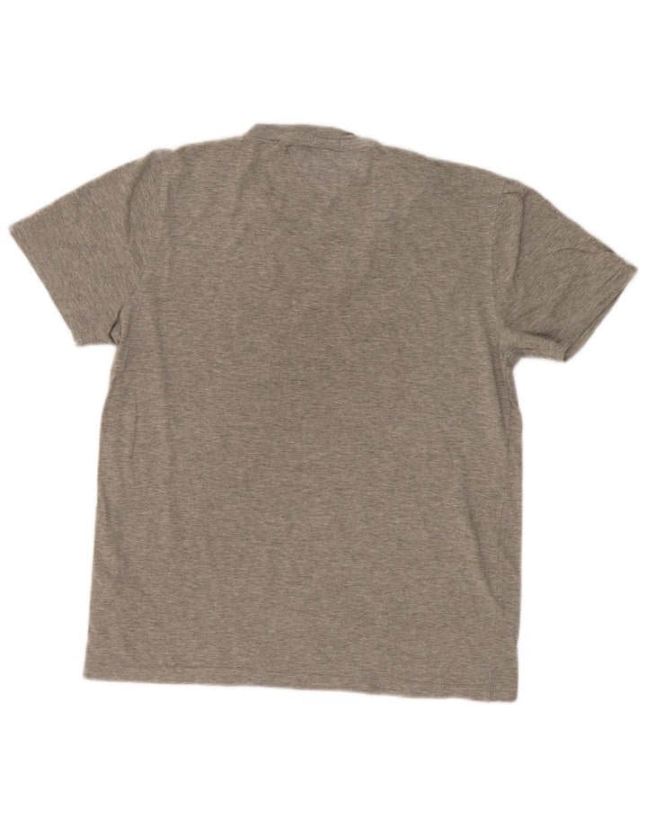 TOMMY HILFIGER Mens T-Shirt Top Large Grey Cotton