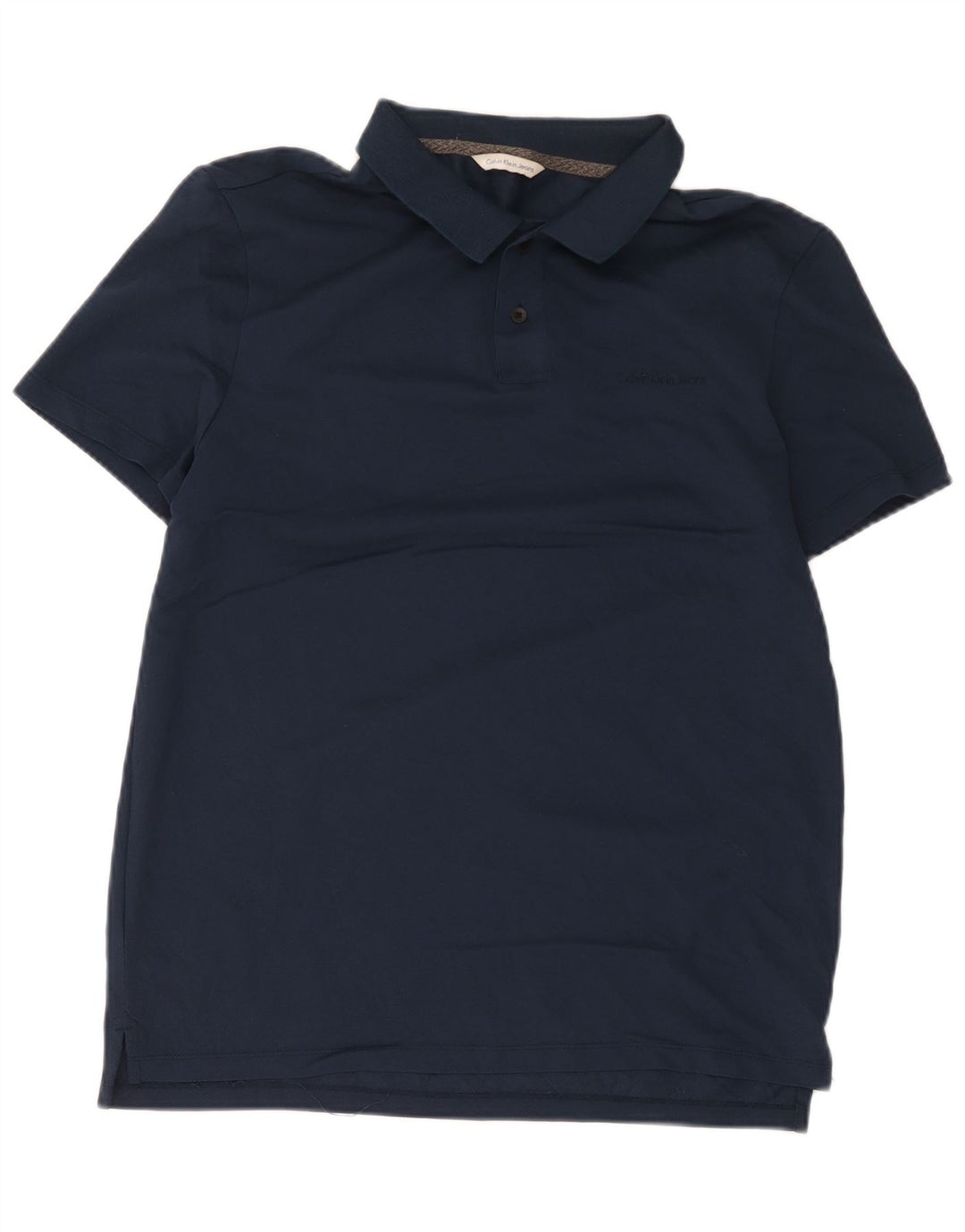 Męska koszulka polo Calvin Klein Jeans, średnia, granatowa, bawełniana