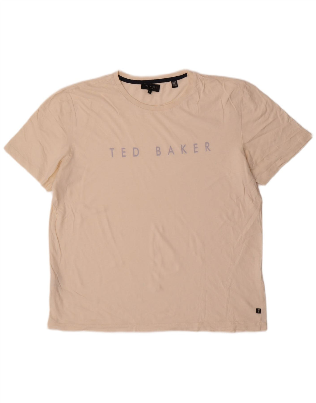 Męski T-shirt z grafiką Ted Baker, rozmiar 4, duży, biały