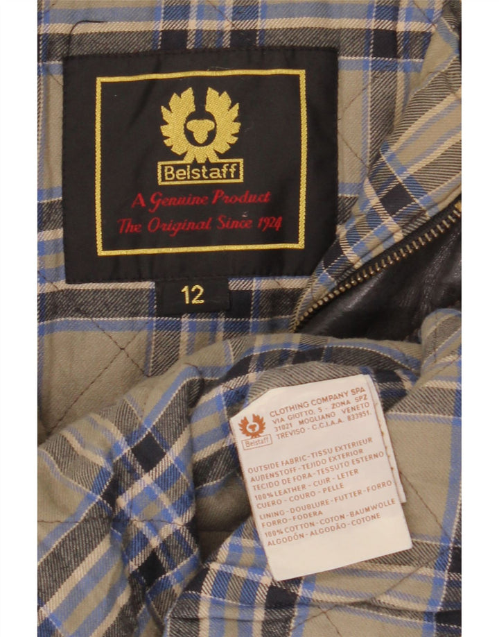 Płaszcz skórzany chłopięcy Belstaff 11-12 lat, czarna skóra