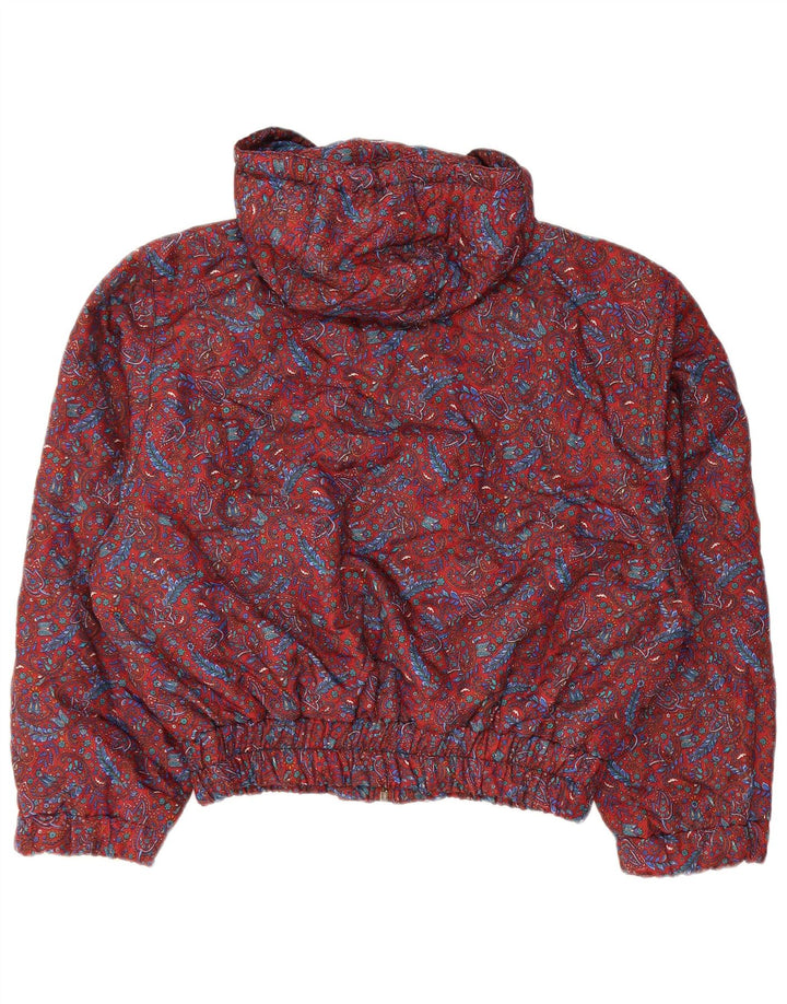 oltre Damska kurtka bomberka z kapturem, oversize UK 10 Small Red Paisley
