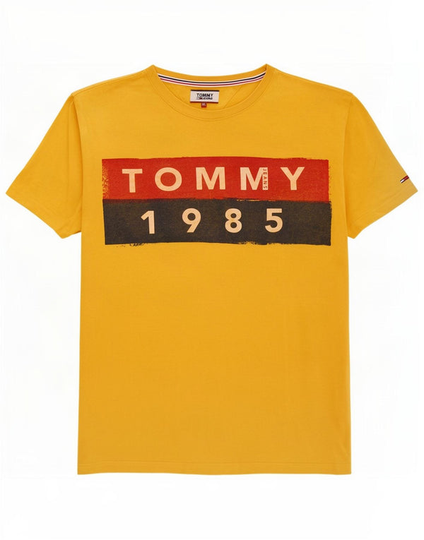 Męska koszulka z grafiką Tommy Hilfiger Top XL, żółta bawełna