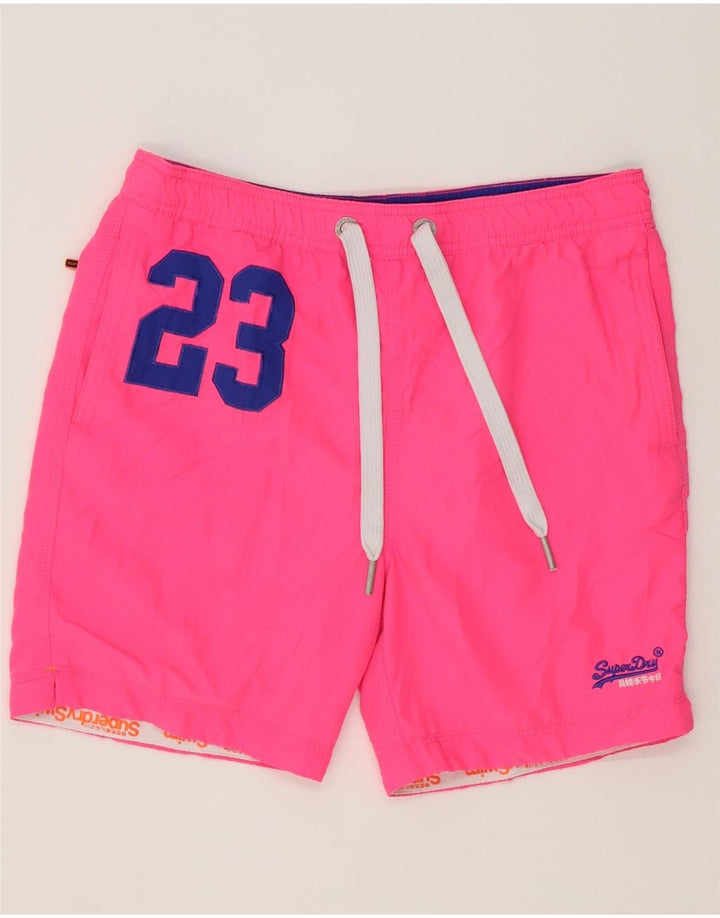 Męskie spodenki kąpielowe Superdry Graphic, średnioróżowe