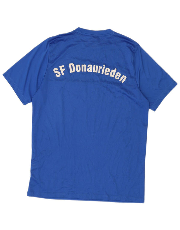 Męski T-shirt Nike Dri Fit z grafiką, duży niebieski poliester z blokami kolorów