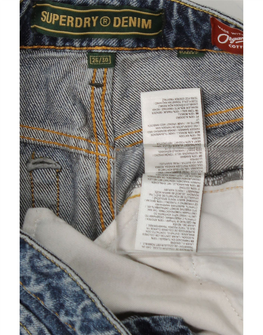 SUPERDRY Womens Straight Jeans W26 L30 Blue Cotton Vintage Superdry and Second-Hand Superdry from Messina Hembry 