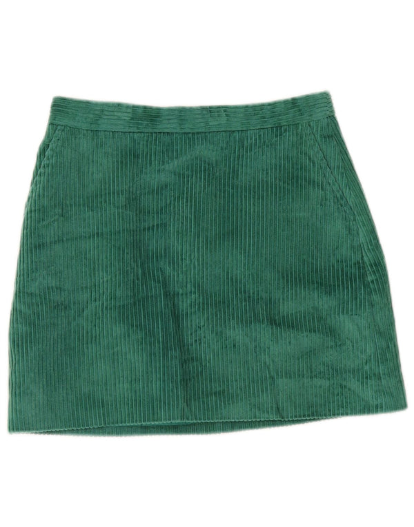 Jack Wills Damska mini sztruksowa spódnica UK 10 Small W28 Zielona bawełna
