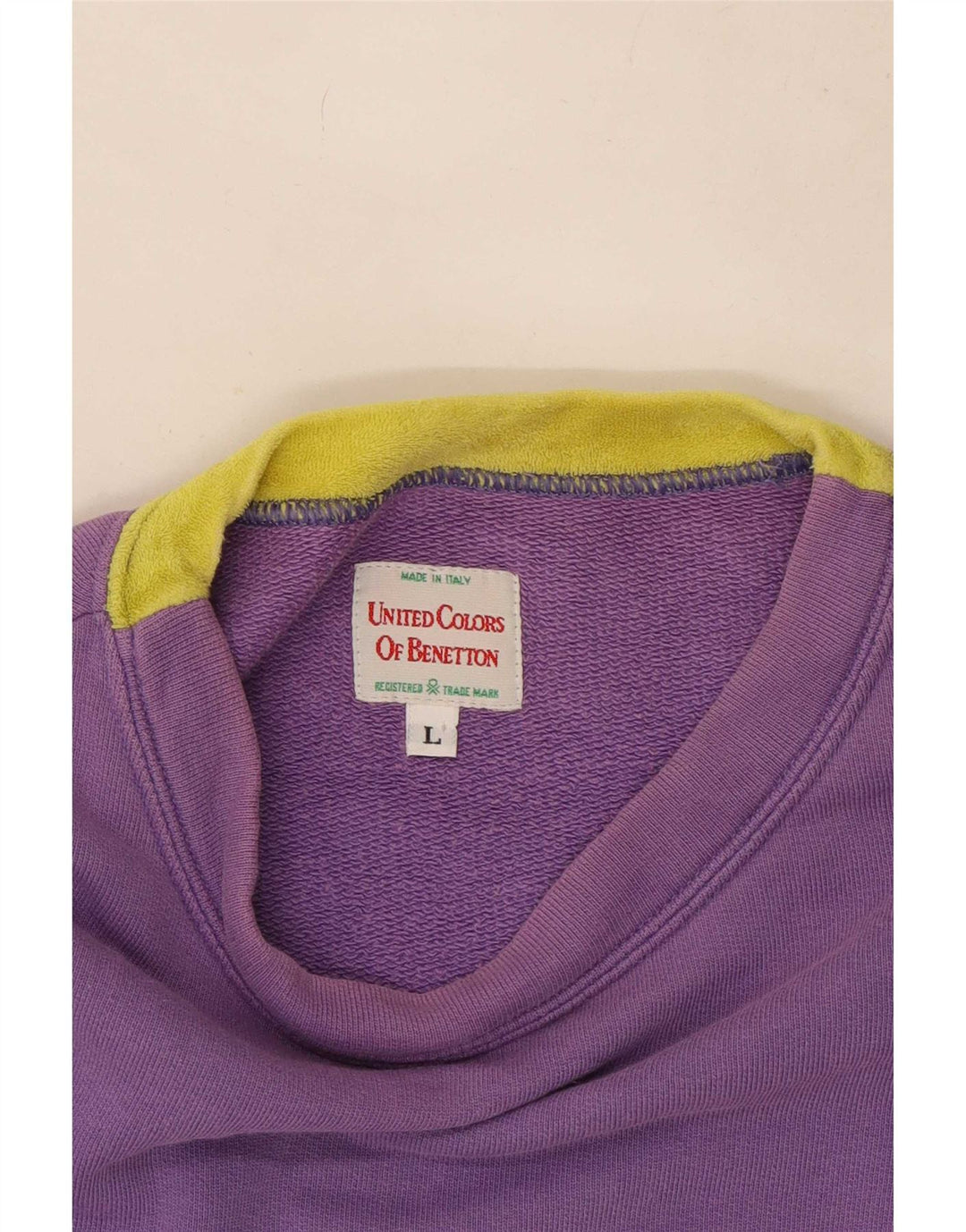 Damska bluza oversize z grafiką Benetton UK 16, duża fioletowa