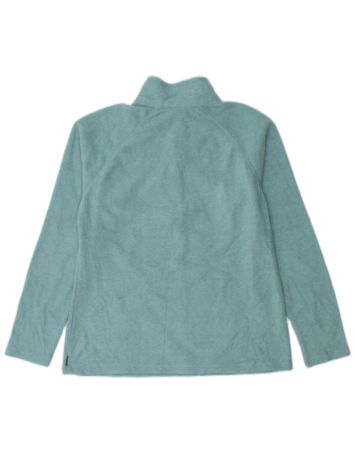 Damski sweter polarowy Eddie Bauer z zamkiem błyskawicznym UK 14, średni niebieski poliester