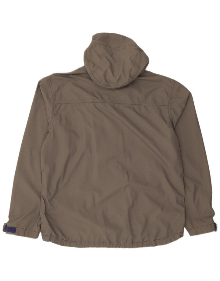 Męska kurtka przeciwdeszczowa z kapturem Fat Face UK 40, duża, szary nylon