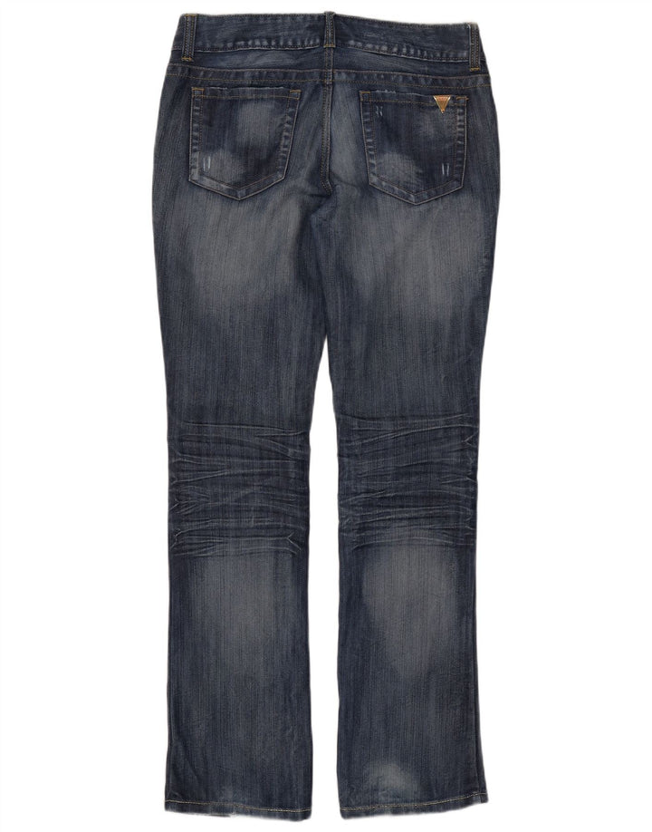 Damskie jeansy GUESS Pismo Straight W31 L33 Niebieskie, bawełniane