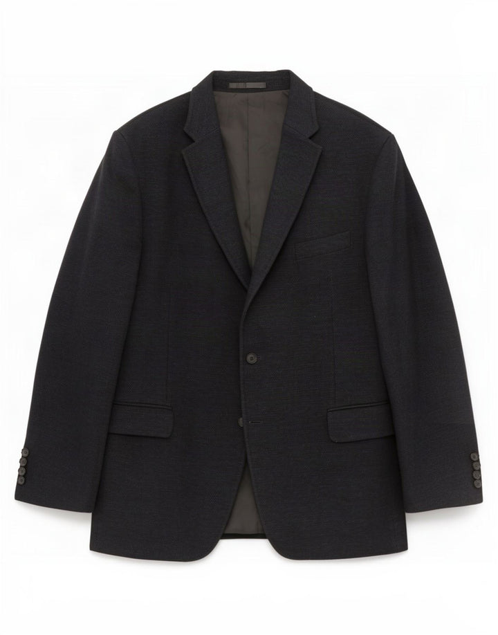 Marks & Spencer Męska marynarka zapinana na 2 guziki, UK 46 XL, czarna bawełna