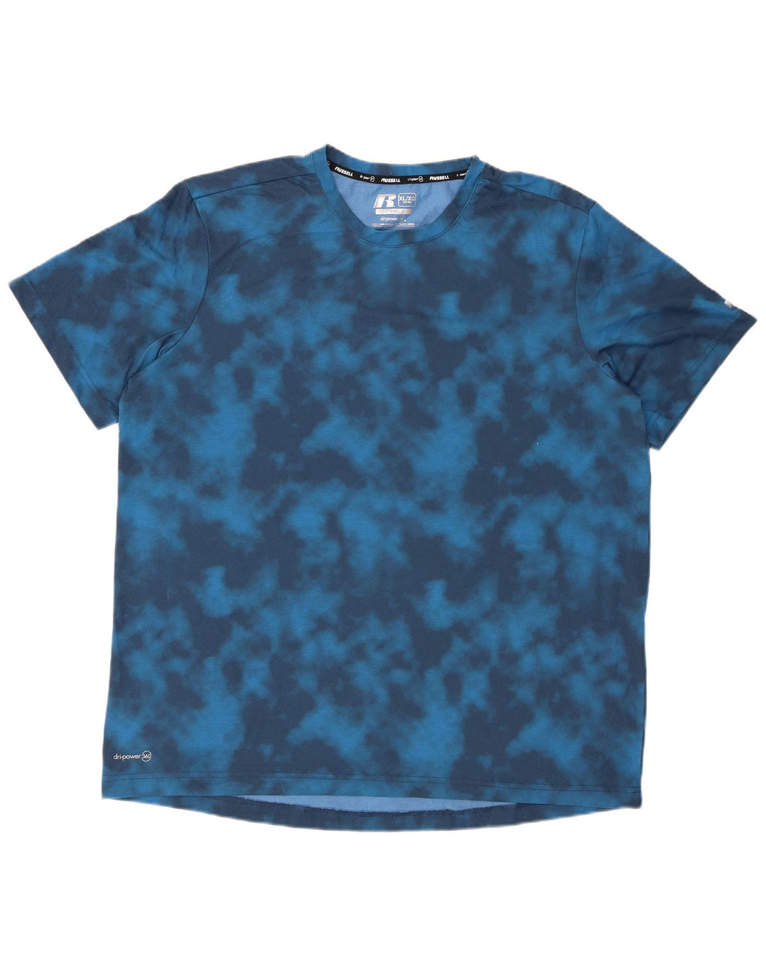 T-shirt męski RUSSELL ATHLETIC Dri-Power Top XL, niebieski Tie Dye