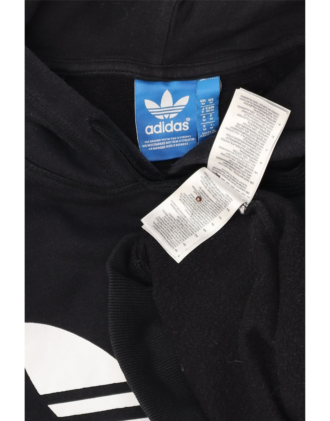 Męska bluza z kapturem Adidas Graphic, średnia czarna, bawełniana