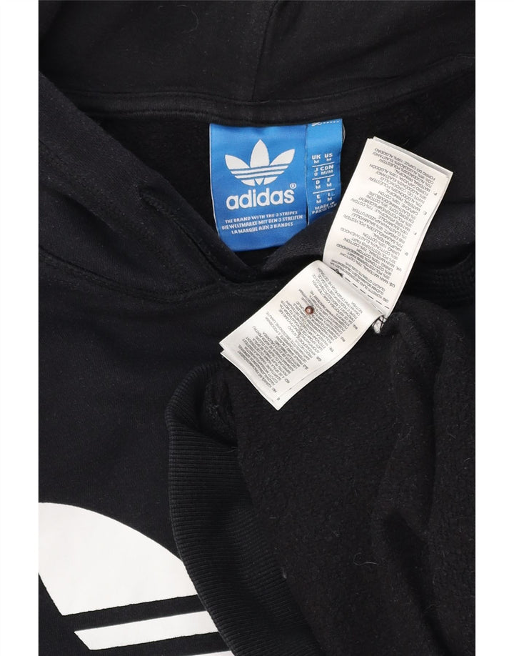 Męska bluza z kapturem Adidas Graphic, średnia czarna, bawełniana