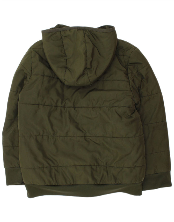 Adidas Chłopięca Wyściełana Kurtka Z Kapturem 7-8 Lat Khaki Poliester