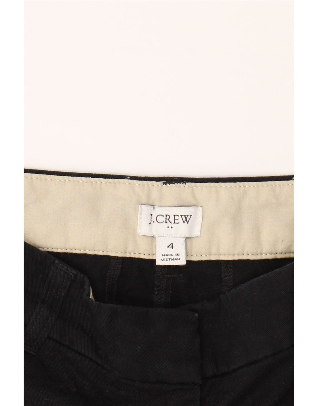 J. CREW Womens Chino Shorts US 4 Small W30  Black Cotton Vintage J. Crew and Second-Hand J. Crew from Messina Hembry 