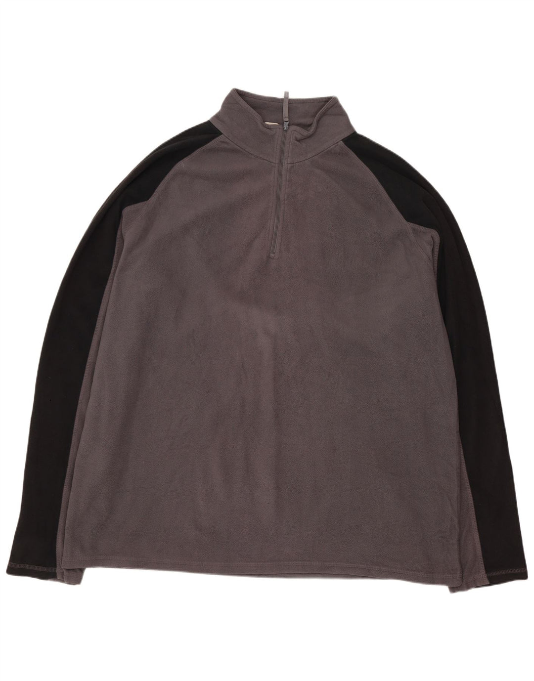 MOUNTAIN WAREHOUSE Męski sweter polarowy z zamkiem błyskawicznym, 2XL, szary, z blokami kolorów