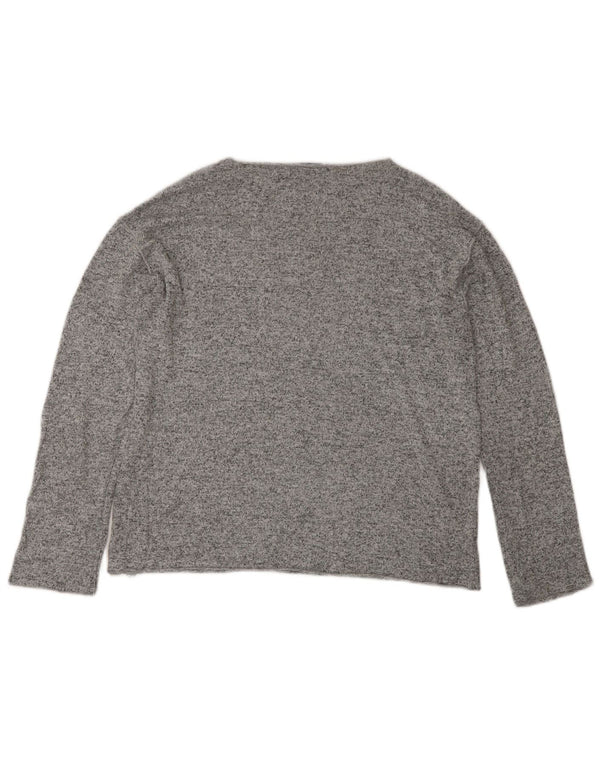 Damski top z długim rękawem Zara UK 10 Small, szara, nakrapiana wiskoza
