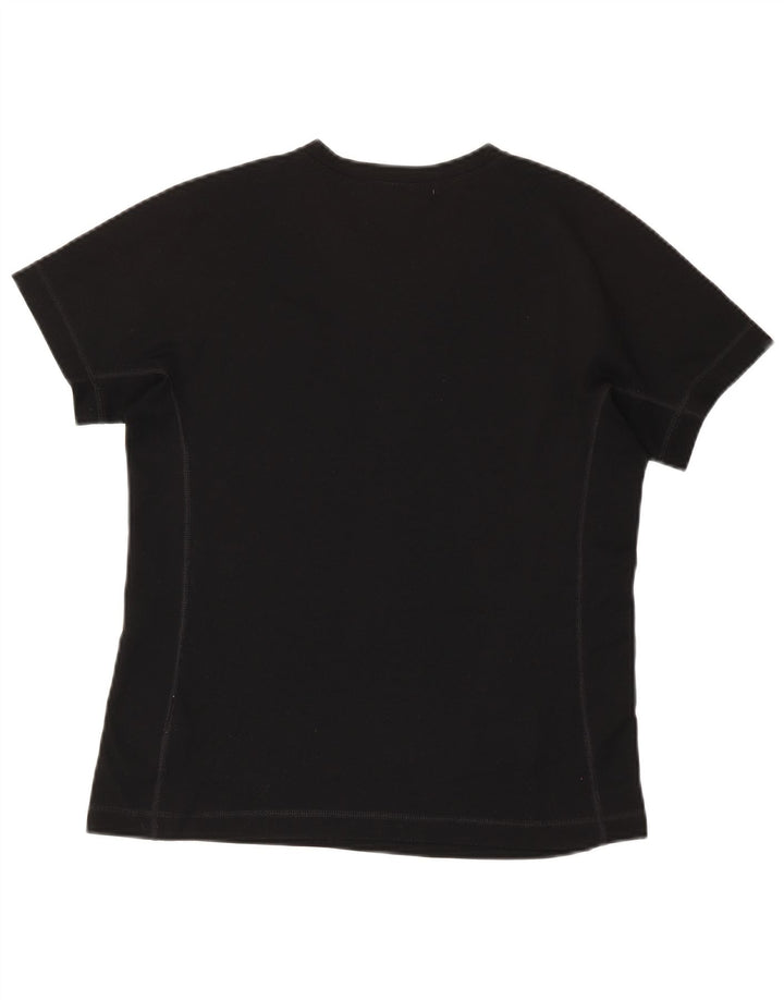 T-shirt damski Fjall Raven Top UK 12, średni czarny poliester