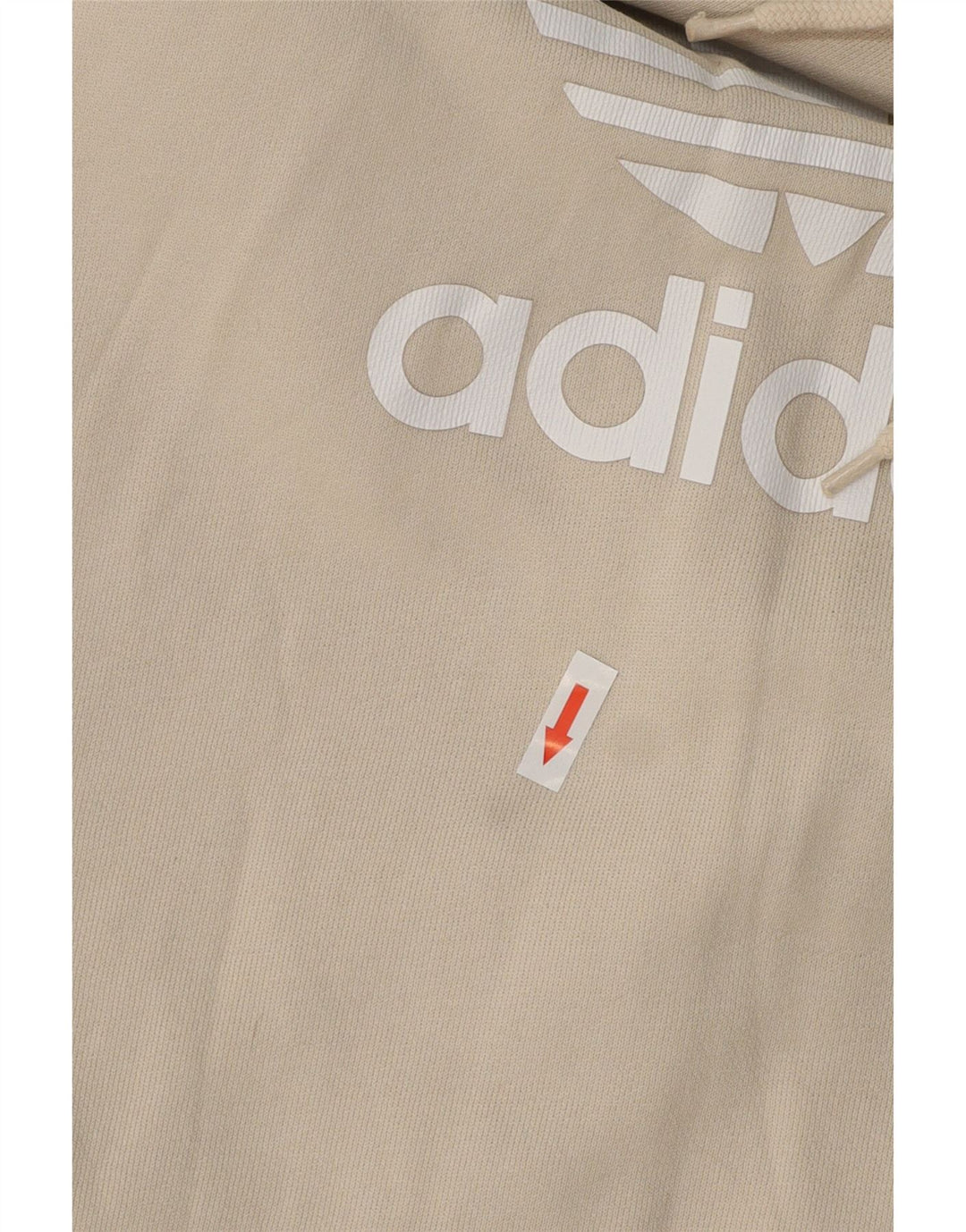 Męska bluza z kapturem Adidas Graphic, średnia beżowa bawełna