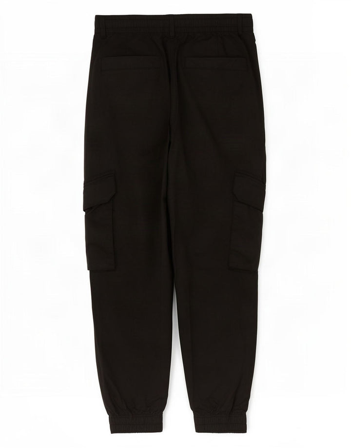 Męskie spodnie cargo Zara Crop Joggers Medium W31 L25 Czarny poliester