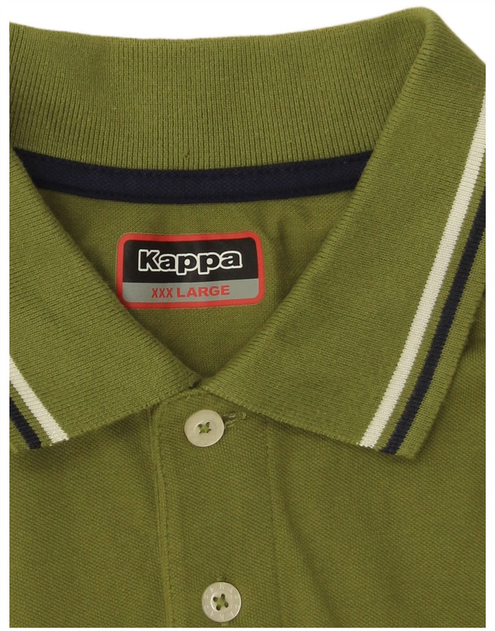 Męska koszulka polo Kappa 3XL w kolorze khaki w paski