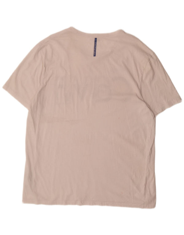 Męski T-shirt z grafiką CALVIN KLEIN JEANS, 2XL, biała, bawełniana