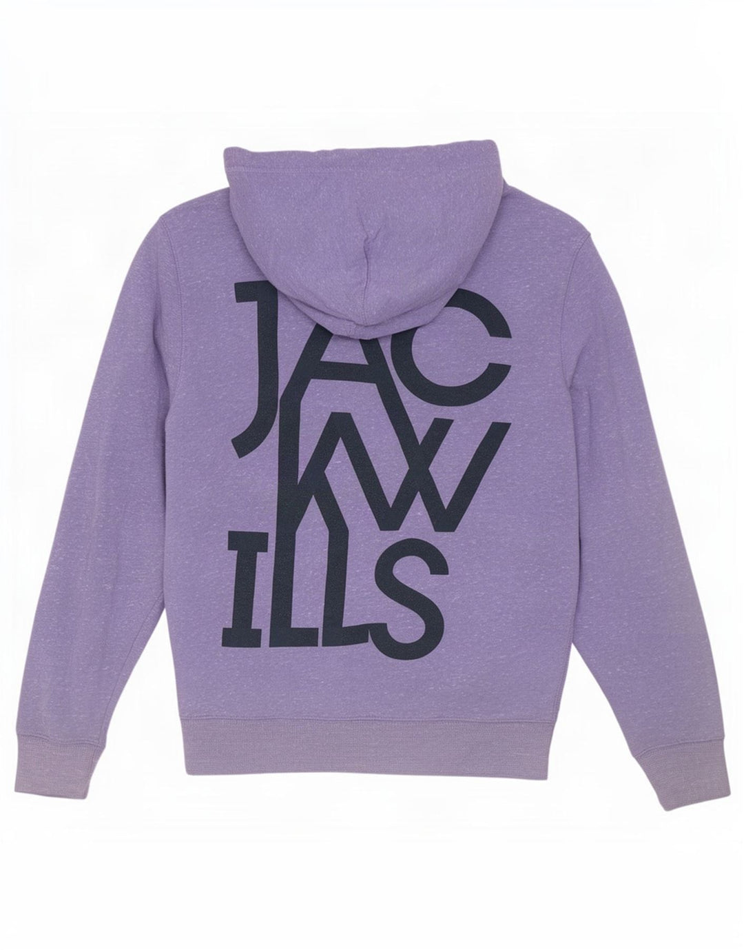 Męski sweter z kapturem i zamkiem błyskawicznym Jack Wills, średnio fioletowy, nakrapiany poliester