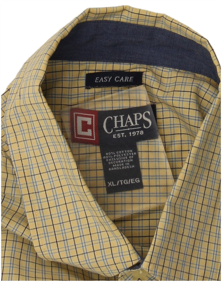 Koszula męska Chaps Easy Care XL, bawełniana w żółtą kratkę