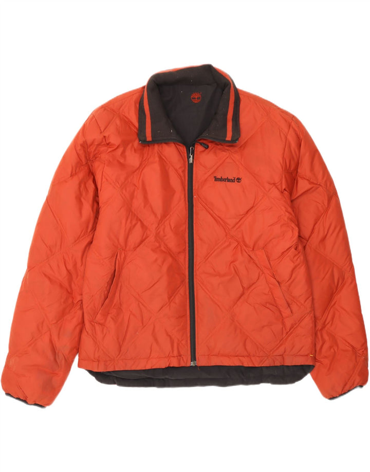 Dwustronna wyściełana kurtka męska Timberland UK 40, duża, pomarańczowa nylonowa