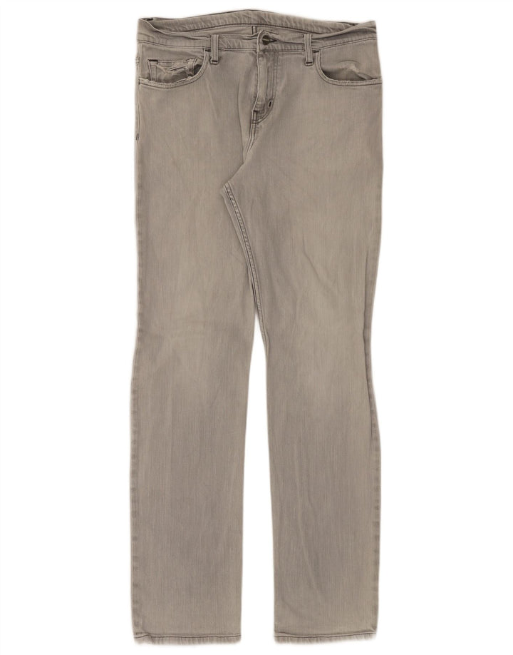 Męskie proste dżinsy Carhartt W34 L34 Szara bawełna