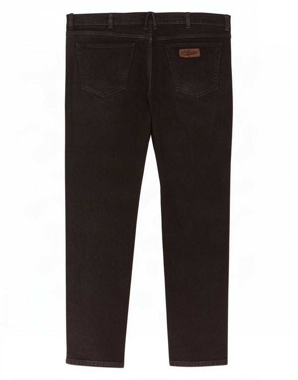 Męskie jeansy Wrangler Texas Stretch Straight W40 L32 Czarne bawełniane