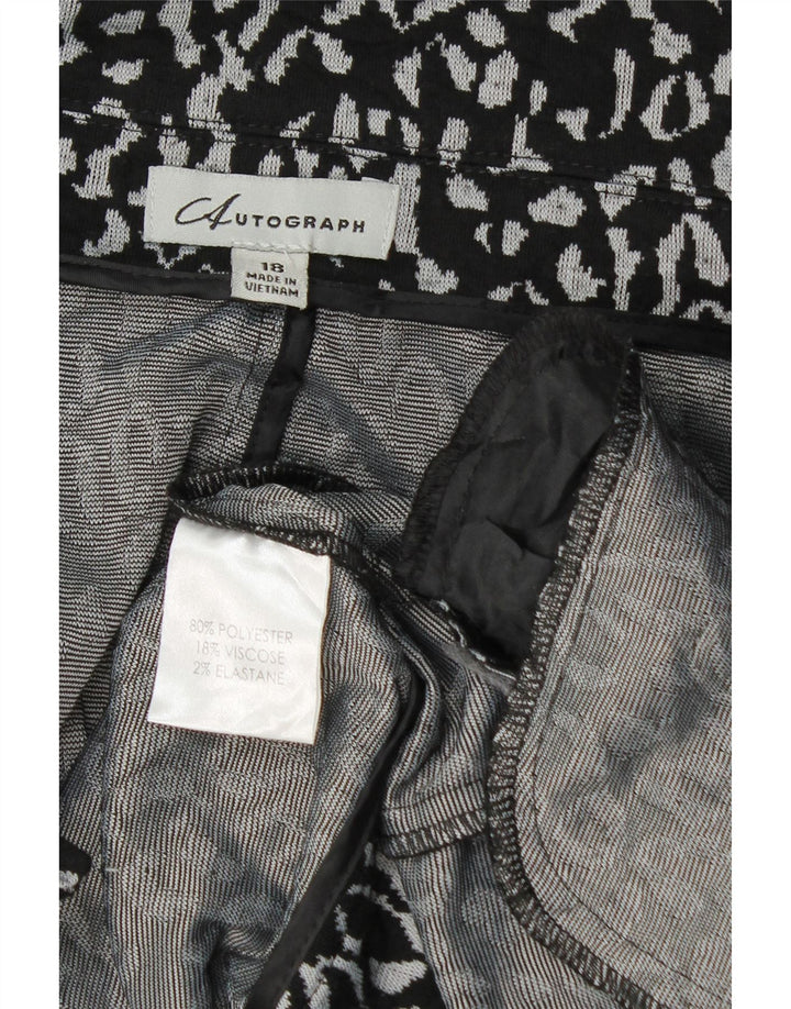 Marks & Spencer Damska marynarka z rękawami 3/4 i autografem, UK 18 XL, czarna