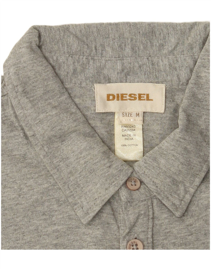 Męska koszulka polo DIESEL, średnioszara, bawełniana