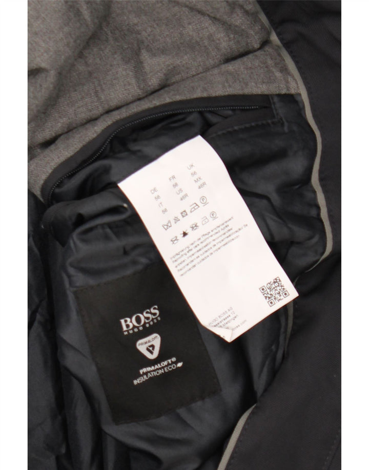 Płaszcz męski Hugo Boss EU 56 3XL, czarny, bawełniany