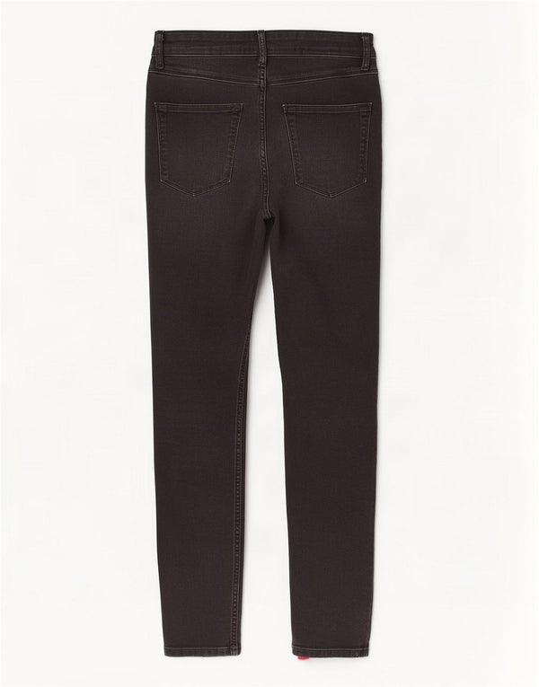 Damskie jeansy skinny Zara EU 36 XS W26 L26 Czarna bawełna z blokami kolorów