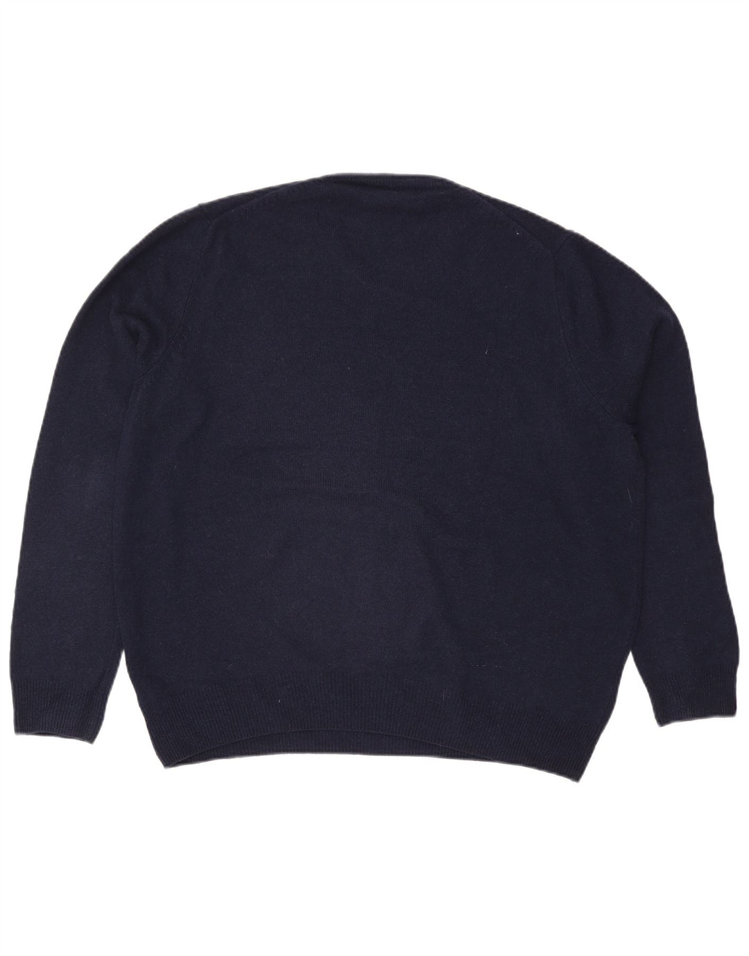 Marks & Spencer Męski sweter z dekoltem w kształcie litery V, XL, granatowo-wełniany