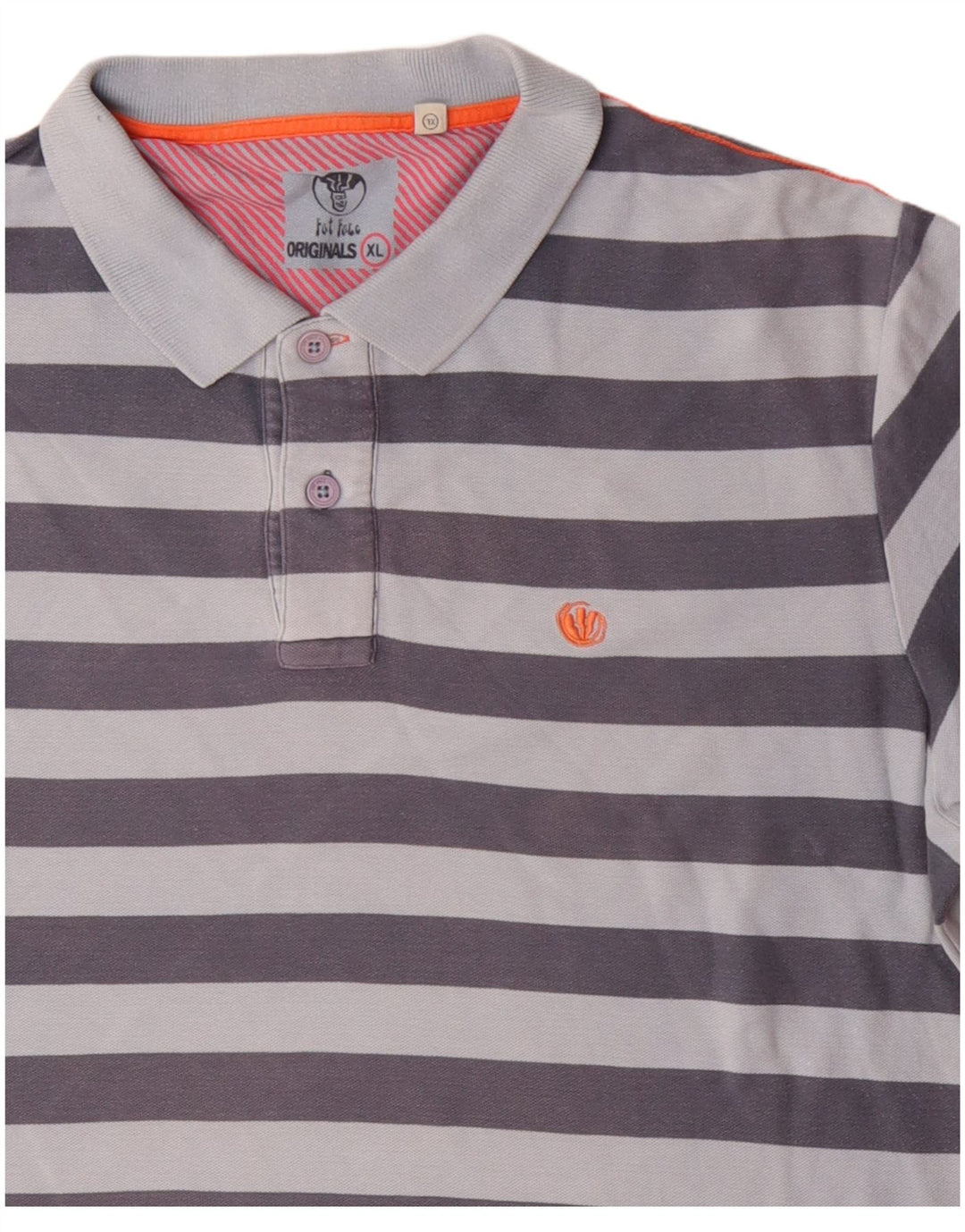 Męska koszulka polo FAT FACE XL, bawełniana w niebieskie paski