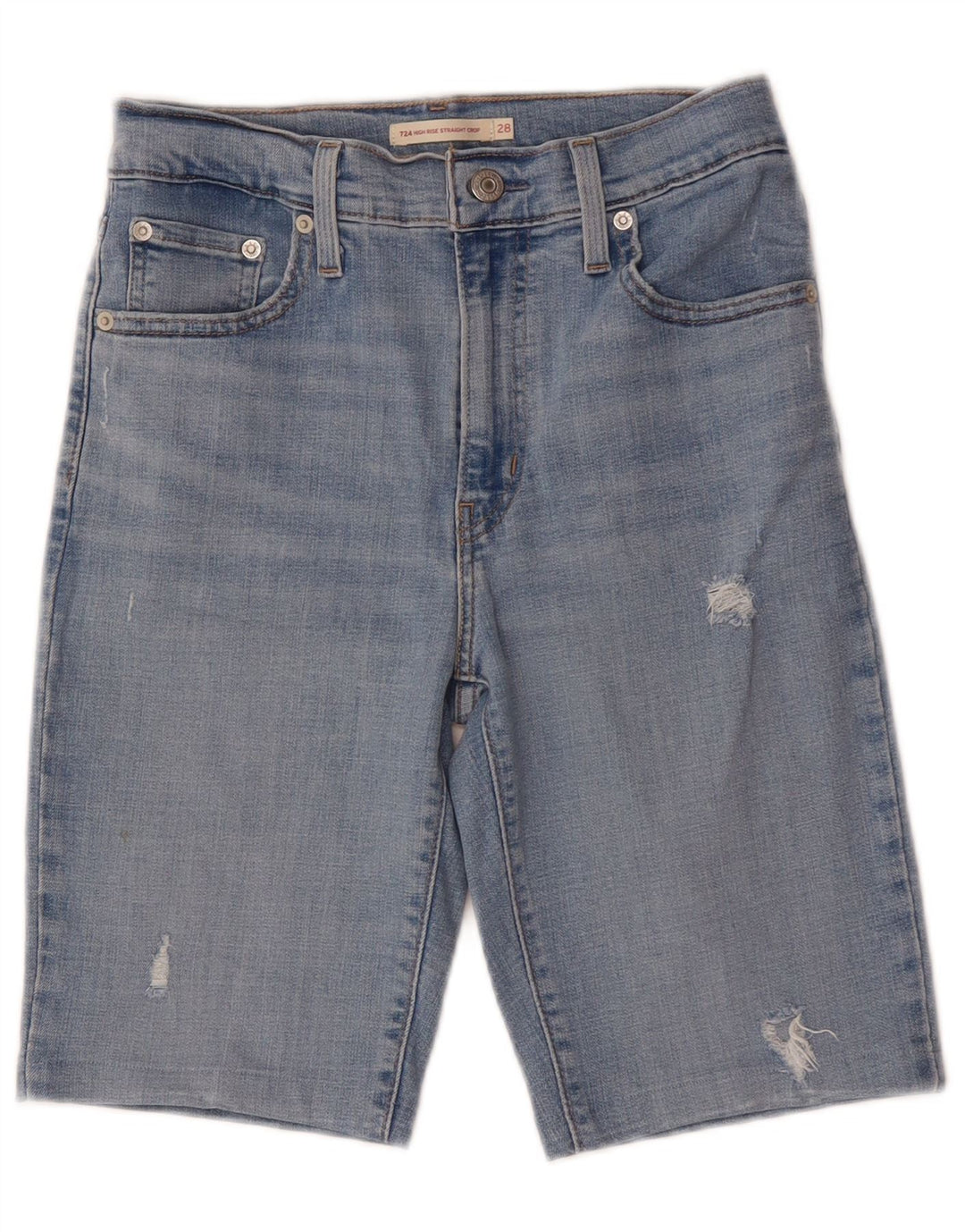 Damskie spodenki jeansowe Levi's z wysokim stanem i wysokim stanem W28 Średnioniebieskie bawełniane