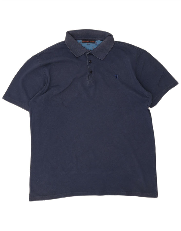 Męska koszulka polo Trussardi Jeans, duża, granatowa