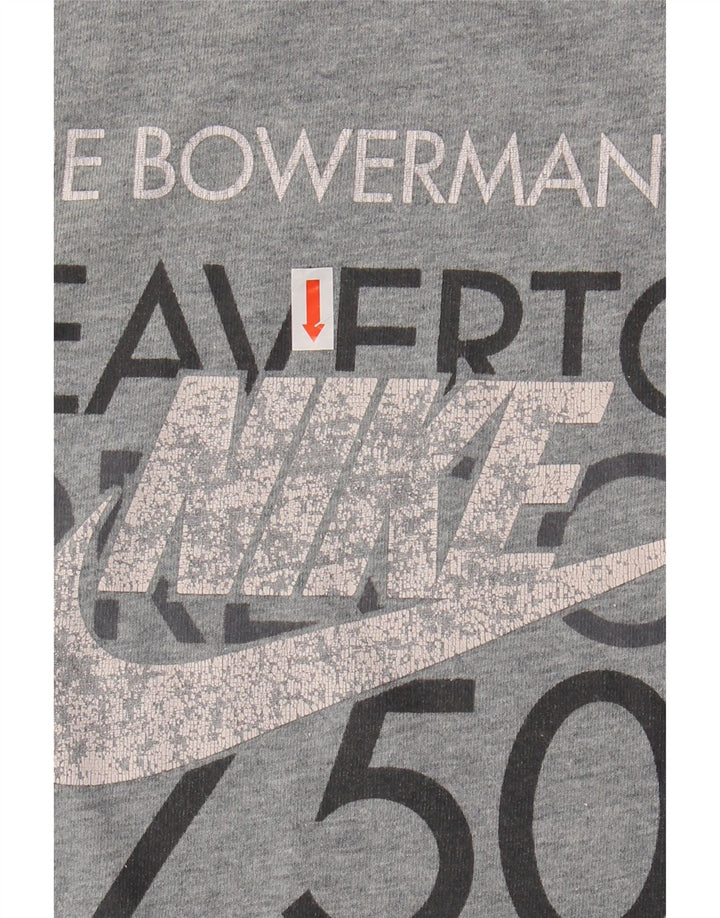 Męski T-shirt z grafiką NIKE USA, duży, szary, bawełniany blok kolorów