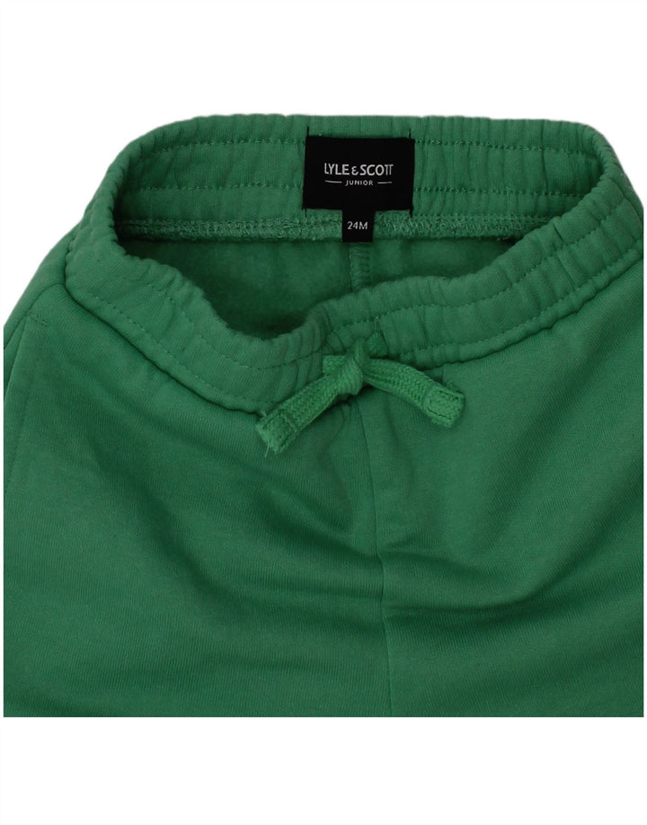 Spodnie dresowe dla dziewczynki Lyle & Scott 18-24 miesięcy, zielona bawełna