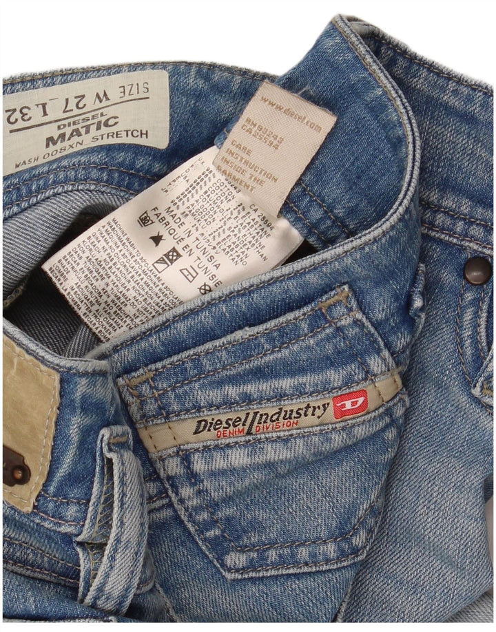 Diesel Damskie Matic Slim Jeansy W27 L32 Niebieskie bawełniane