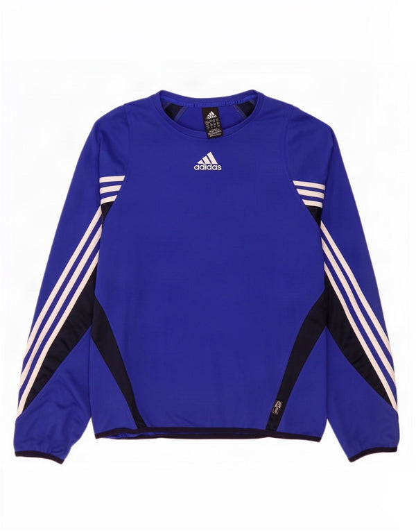 Adidas Męskie Climawarm Top z długim rękawem UK 40/42 Średni Granatowy Kolorblok