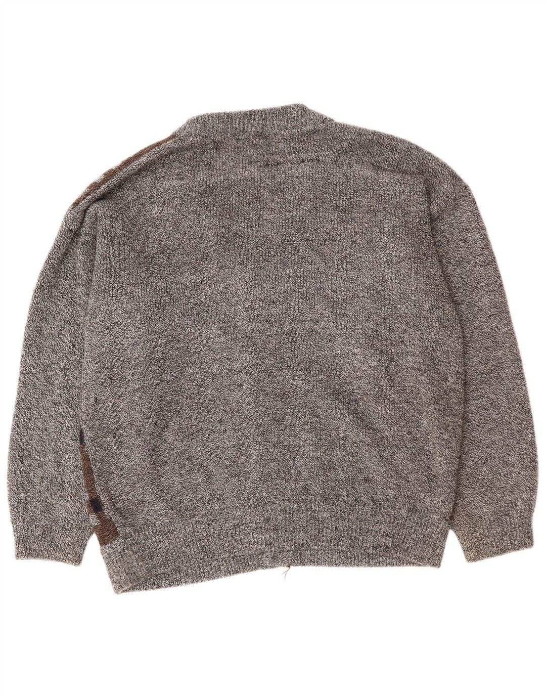 Męski sweter rozpinany VINTAGE 2XL Szary Argyle/Diamentowy Akryl