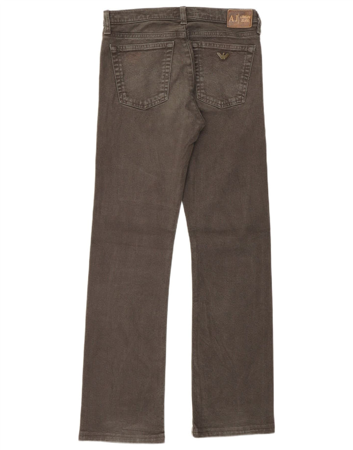 Damskie proste dżinsy ARMANI W26 L29, bawełna khaki